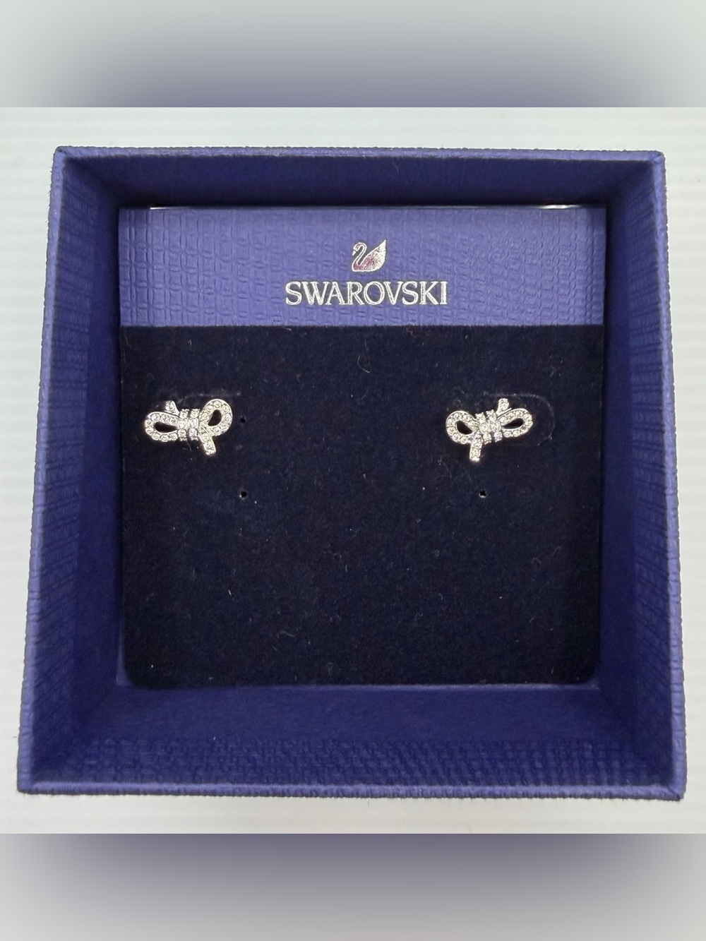 Swarovski Crystal Lifelong Bow Stud Earrings